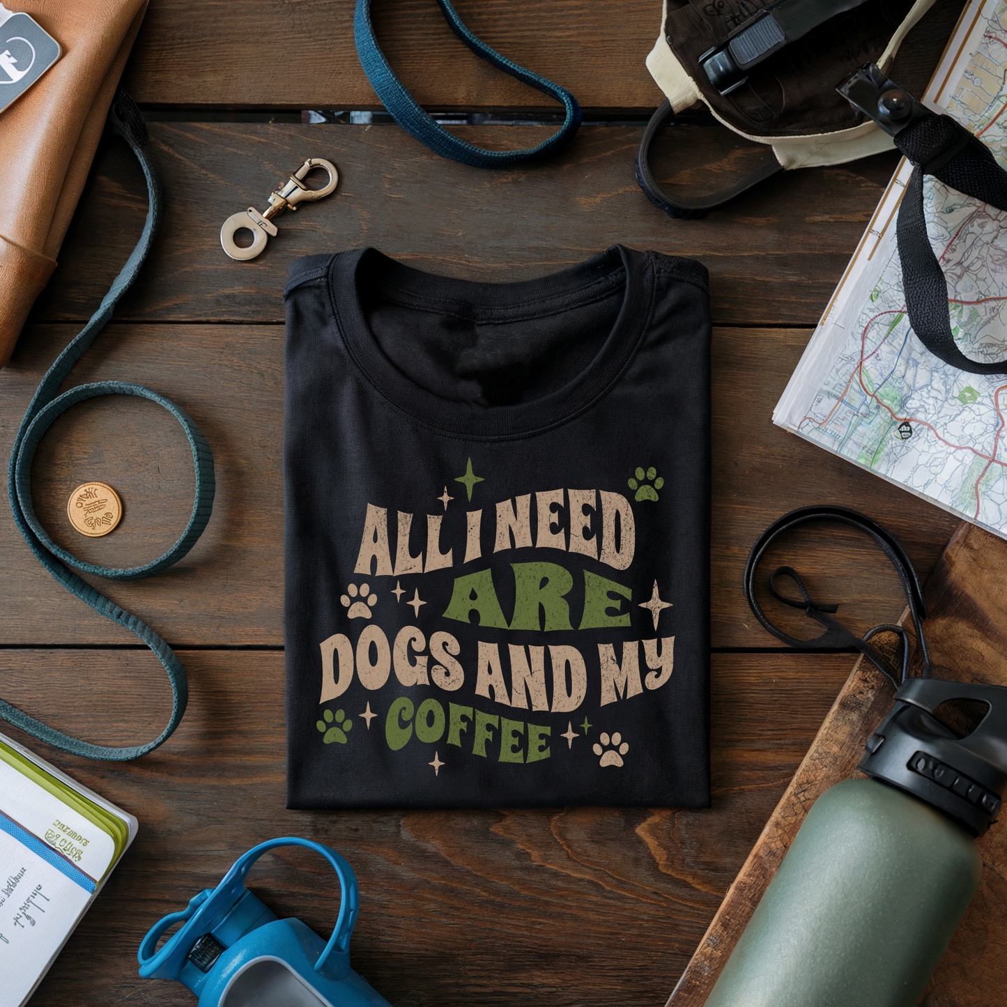Dogs and Coffee T-shirt | Bella Canvas