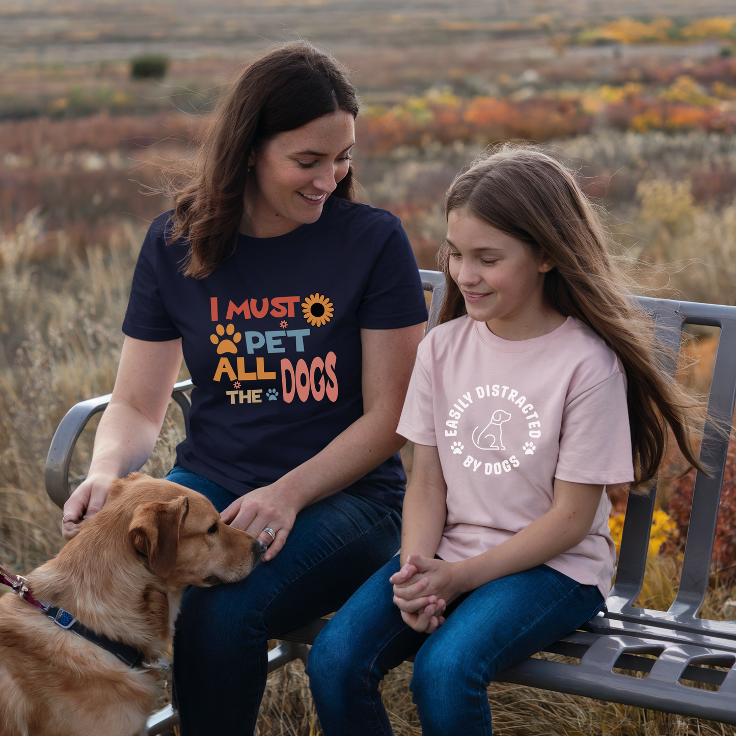 Easily Distracted by Dogs I Premium Kids Crewneck T-shirt